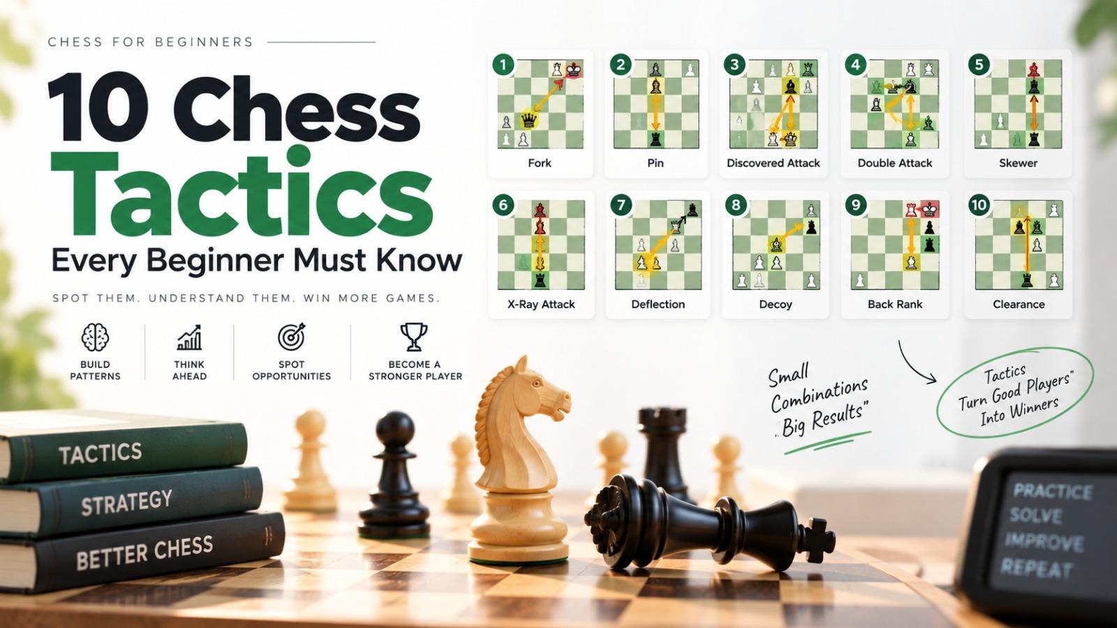 10 Chess Tactics Every Beginner Must Know