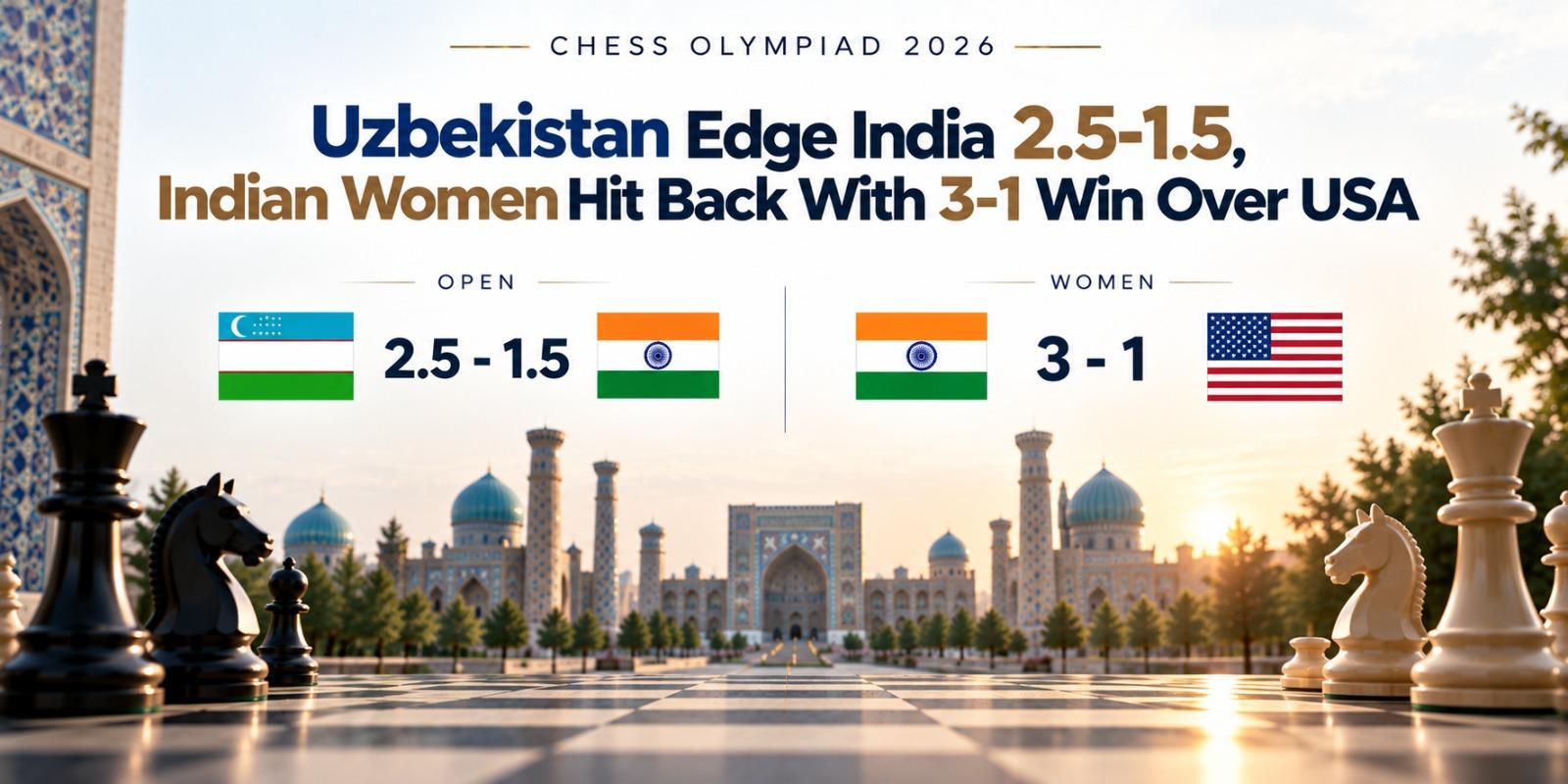 Uzbekistan Edge India 2.5-1.5 as Nihal's Queen Slips; Indian Women Hit Back 3-1